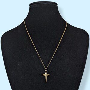 (2/$20) V. Starburst Cross Pendant Necklace